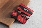 Geometric Red and Black, a Business Card Template by Vitoria's Collection (Thumbnail 3 of 4)