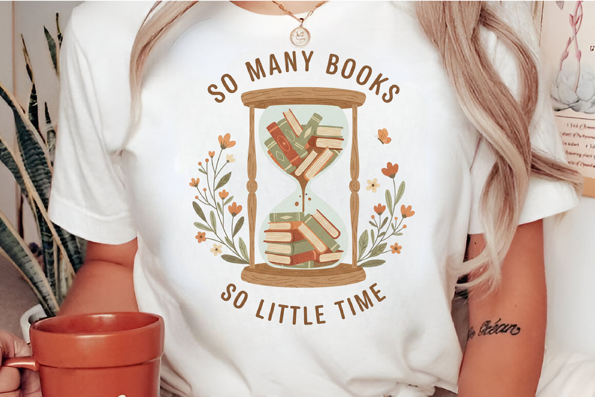 So Many Books so Little Time PNG, an Illustration by Craft Nest (Photo 2 of 6)
