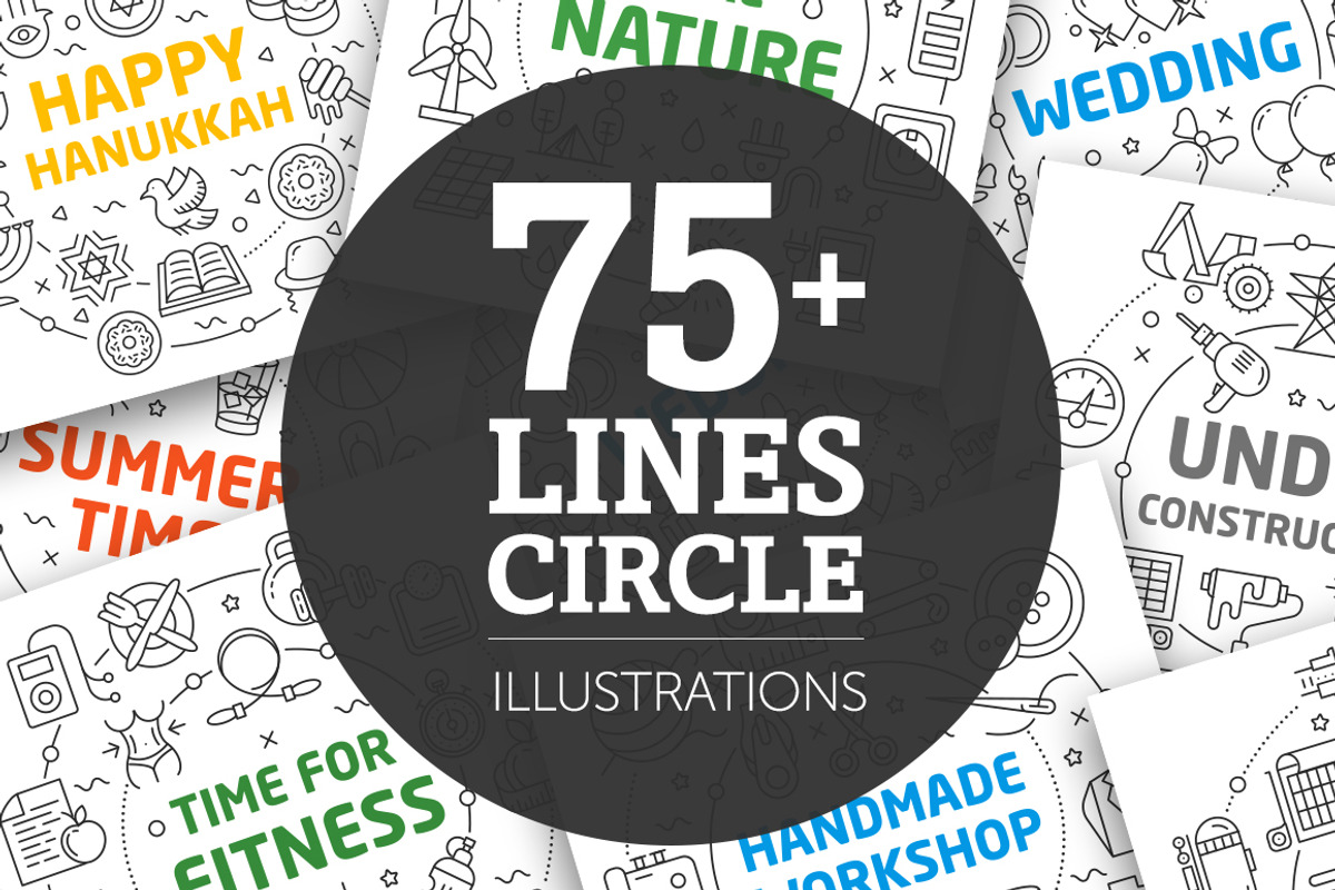 BIG SET LINES ILLUSTRATIONS (75+), a Presentation Template by ToozDesign (Photo 1 of 11)