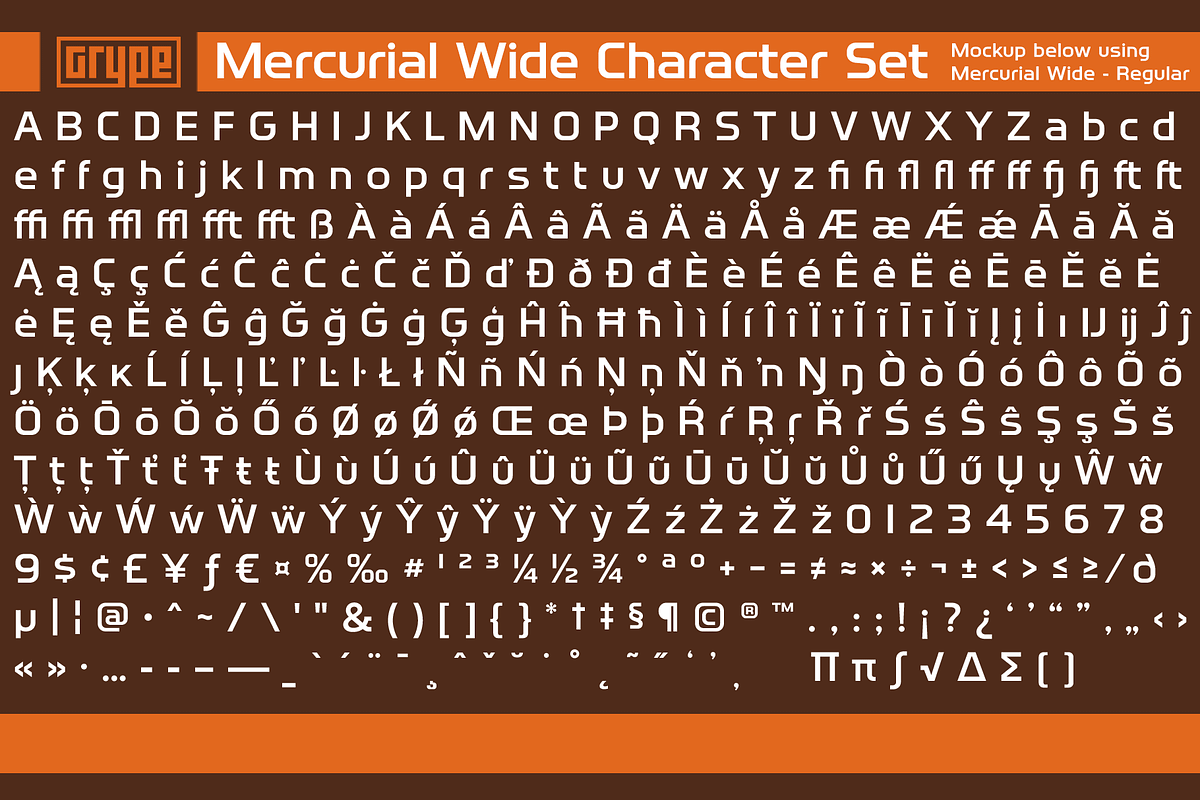 Mercurial Complete Collection, a Sans Serif Font by GRYPE (Photo 9 of 9)