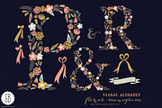 Floral letters, monogram, floral PR&, a Decorative Illustration by GrafikBoutique (Thumbnail 1 of 3)