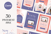 Pinterest Pin Templates Bold Canva, a Social Media Template by HerstedHertz (Thumbnail 1 of 9)
