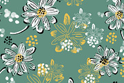 White Hand Drawn Daisy Seamless, a Pattern Graphic by Sharon Schwalbe (Thumbnail 6 of 6)
