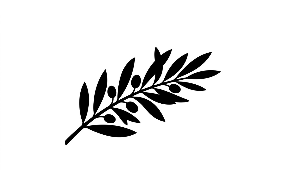 Olive Leaf Branch Silhouette Set, an Object Graphic by Creativeshirt (Photo 2 of 3)