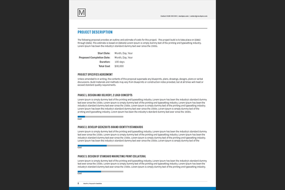 Simple Proposal Template Indesign, a Stationery Template by Shop Mockpro (Photo 10 of 20)