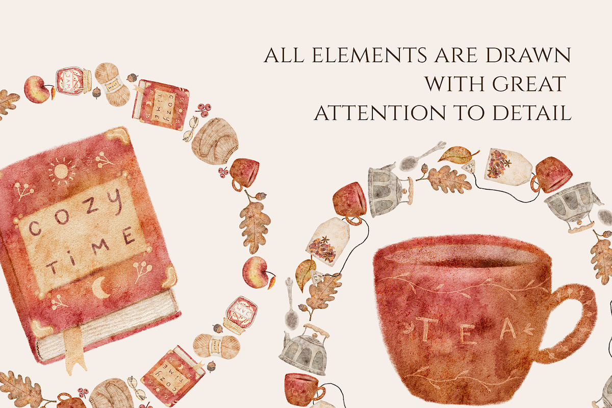 Autumn Vibes – Hand-Drawn Clipart, a Graphic by Kattypainting (Photo 6 of 6)