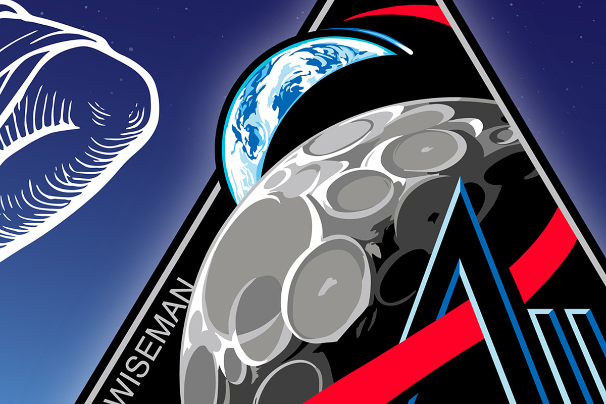 Artemis II moon mission patch, an Education Illustration by frizio (Photo 4 of 4)