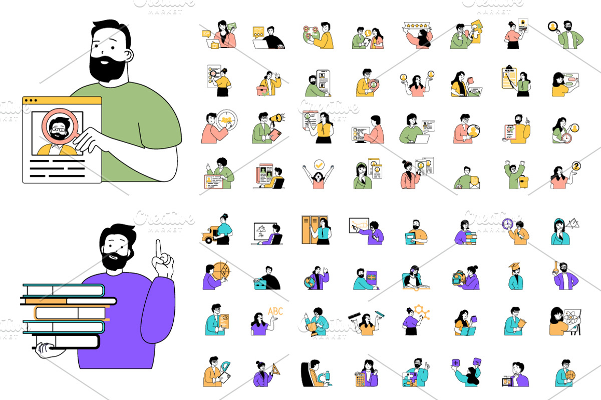 Bundle Flat Concept Illustrations, a Finance Illustration by alexdndz (Photo 12 of 16)