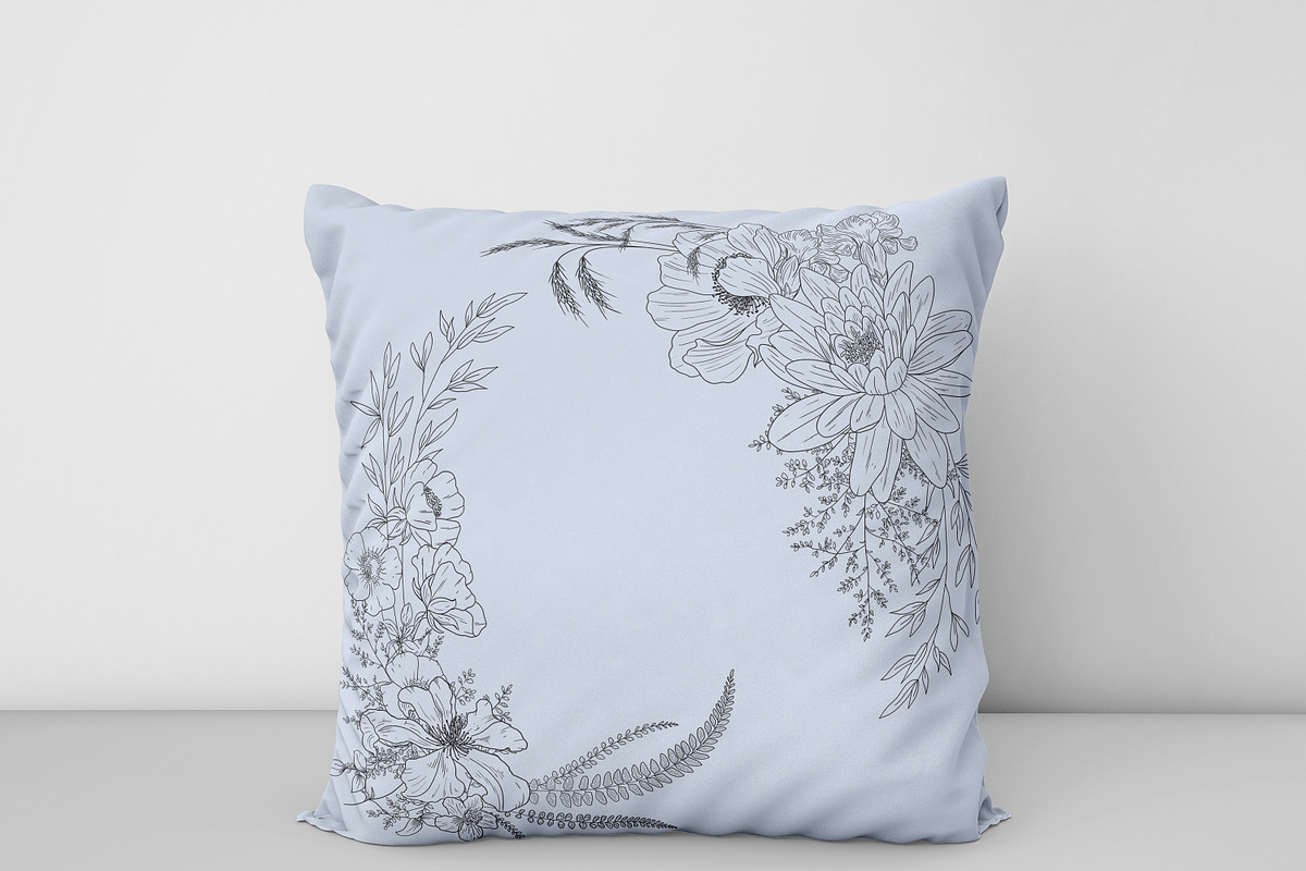 Wildflowers Line Art Collection, a Decorative Illustration by AW Studios (Photo 5 of 5)