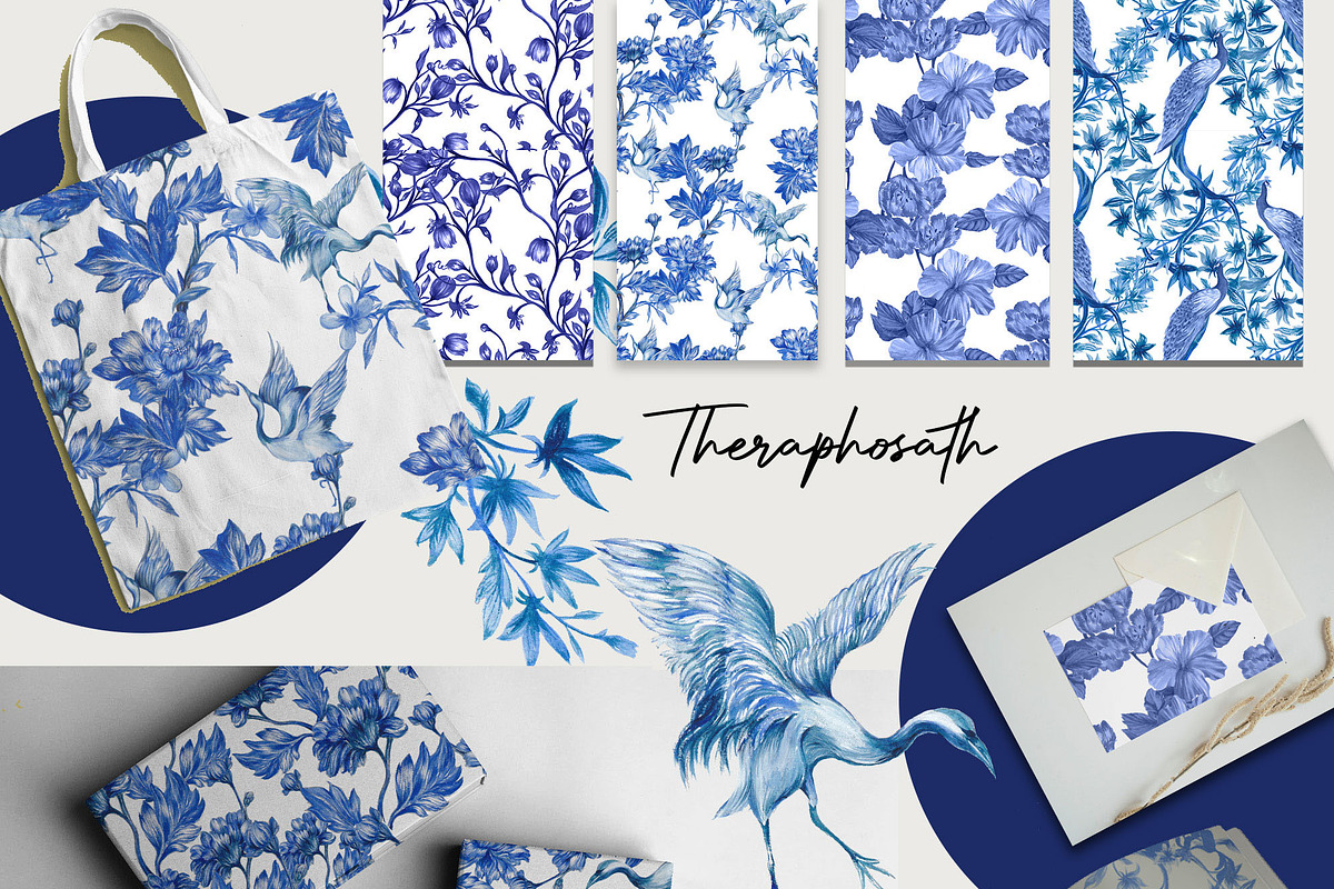 9 JPG/ Classic flower, Chinoiserie, a Pattern Graphic by Theraphosath (Photo 2 of 12)