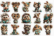 Whimsical Easter Animal Clipart, an Illustration by Craft Nest (Thumbnail 5 of 11)