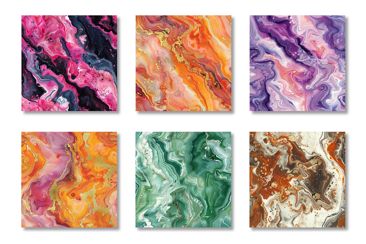 Acrylic Pour Digital Papers Pattern, a Pattern Graphic by Canvas Craft (Photo 2 of 6)