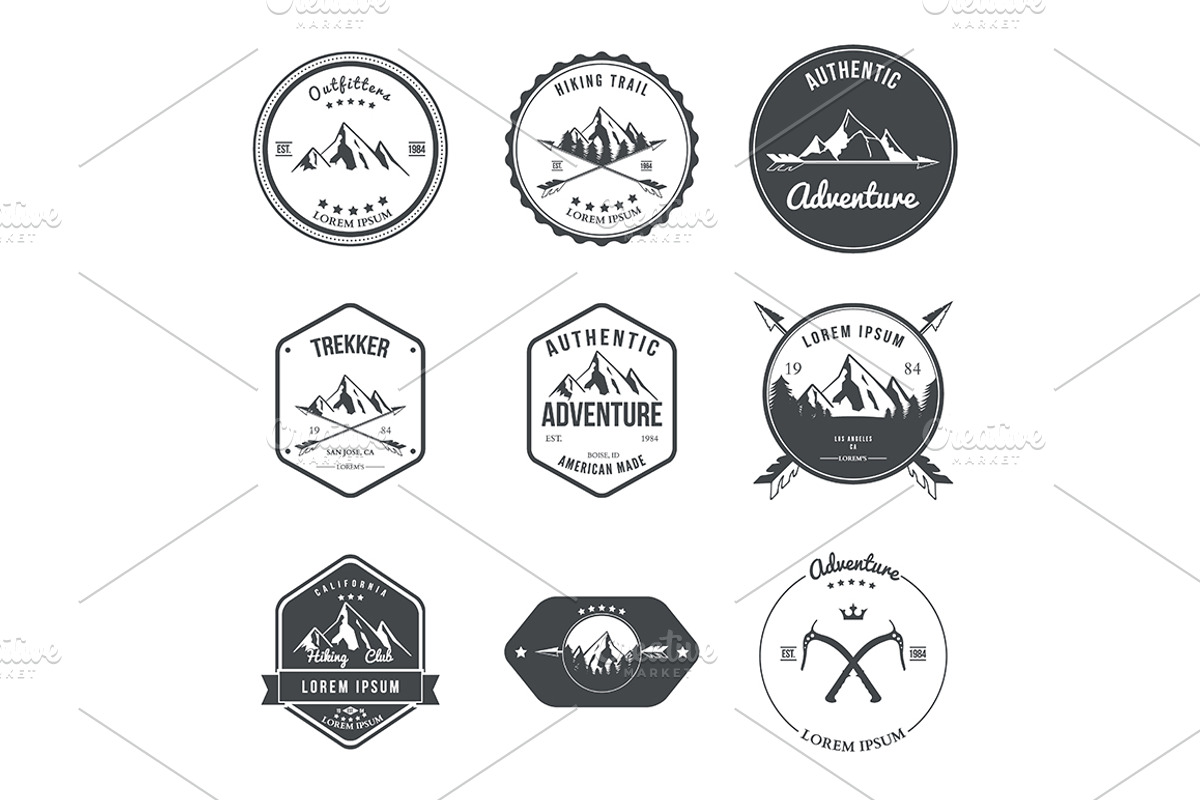 Camping mountain adventure hiking, an Icon by idimair