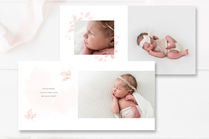 Floral Girls Baby Photo Album PSD