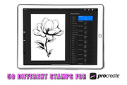 50 Magnolia Procreate Stamps Brushes, a Brush Add-On by Procreate Sale (Thumbnail 2 of 6)