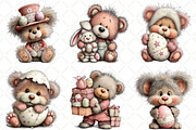 Whimsical Easter Teddy Bear Clipart, an Illustration by Black Bird Studio (Thumbnail 5 of 6)