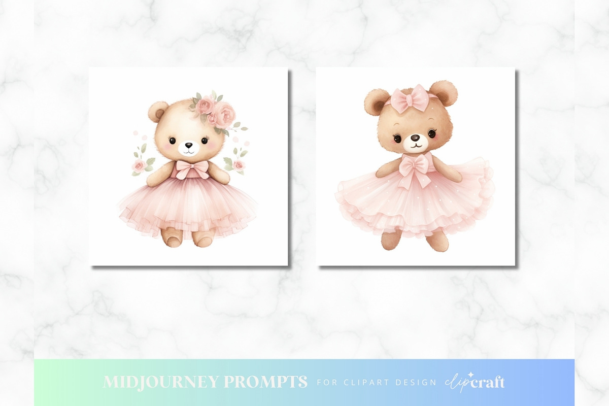 Watercolor Transport Bears Prompt, an Animal Illustration by ClipCraft (Photo 7 of 9)