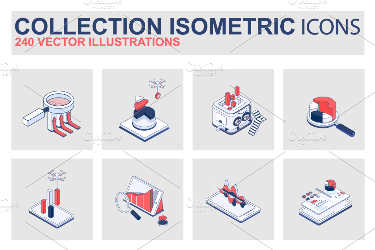 240 Isometric Icons, an Icon by alexdndz (Photo 1 of 31)