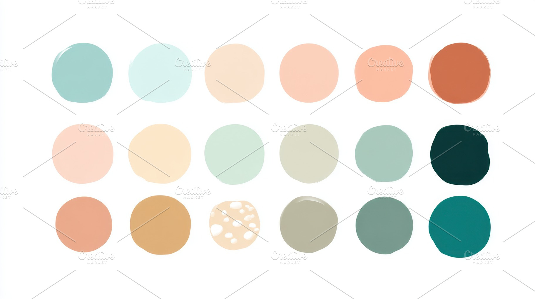 Color palette with circular swatches, a Photo by Beautiful things