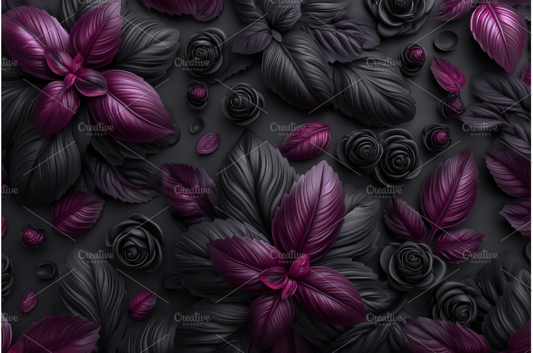 Micro green leaves of purple basil, a Food & Drink Photo by ZinetroN