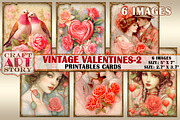Valentines Valentine cards-2, a Person Illustration by CraftArtStory (Thumbnail 1 of 3)
