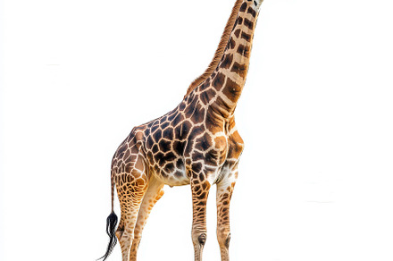 Young Giraffe Isolated White Backgro, an Animal Photo by Pixeness