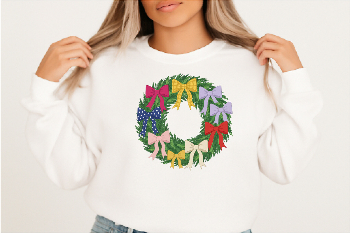 Christmas Wreath Colorful Hand Drawn, an Illustration by DreamArtGraphic (Photo 3 of 6)