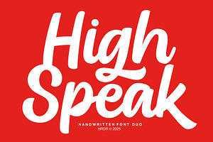 High Speak - Elegant Font, a Handwritten Font by HRDR