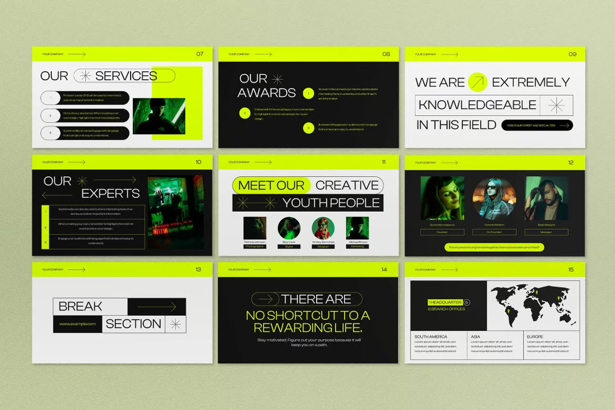 Greeneon Power Point Template, a Presentation Template by UInstrument (Photo 5 of 6)