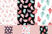 Pink Halloween clipart & patterns, a Seasonal Illustration by JulzaArt (Thumbnail 9 of 14)