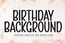 Birthday Background | Script Font