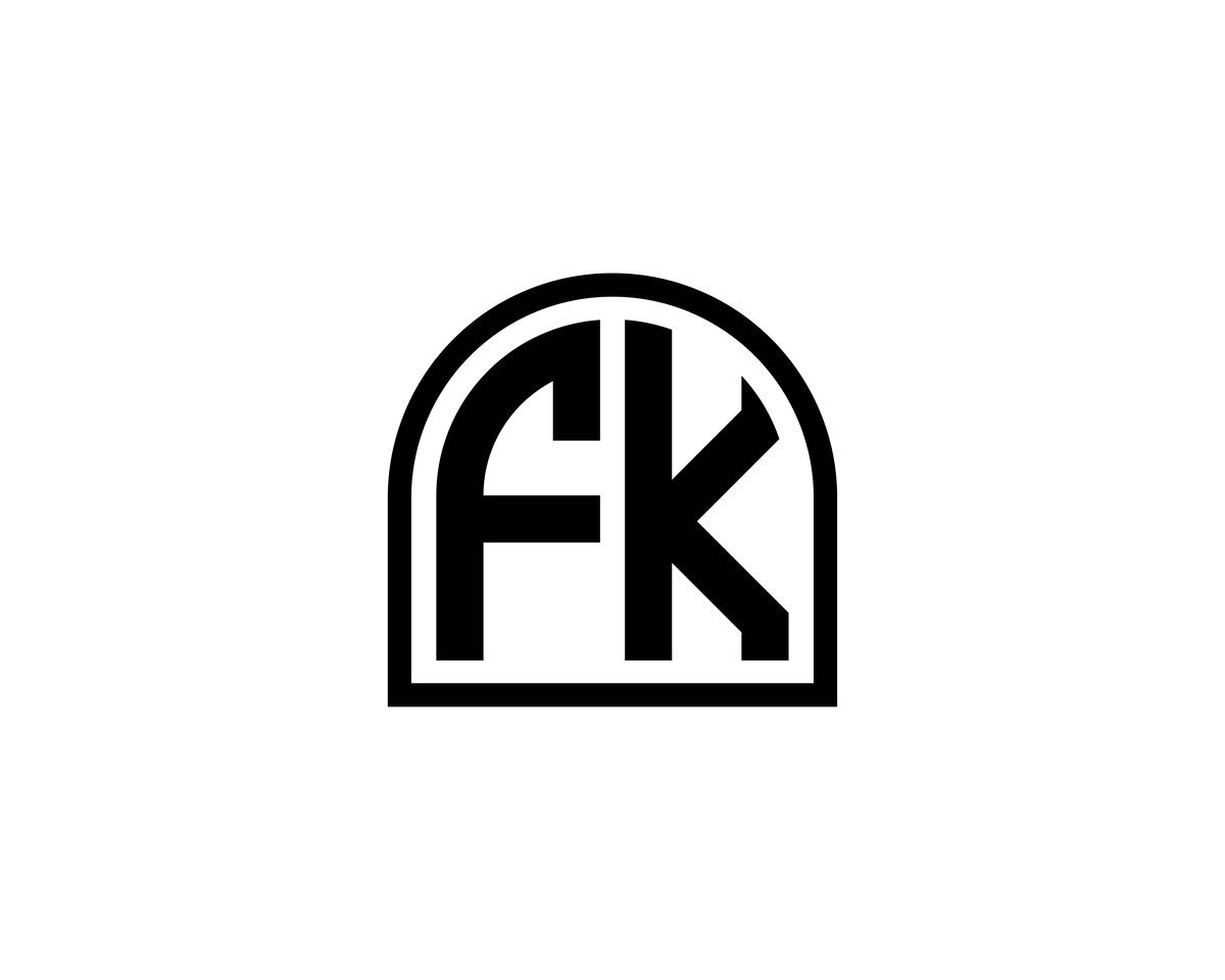FK logo design vector template, a Branding & Logo Template by xcoolee