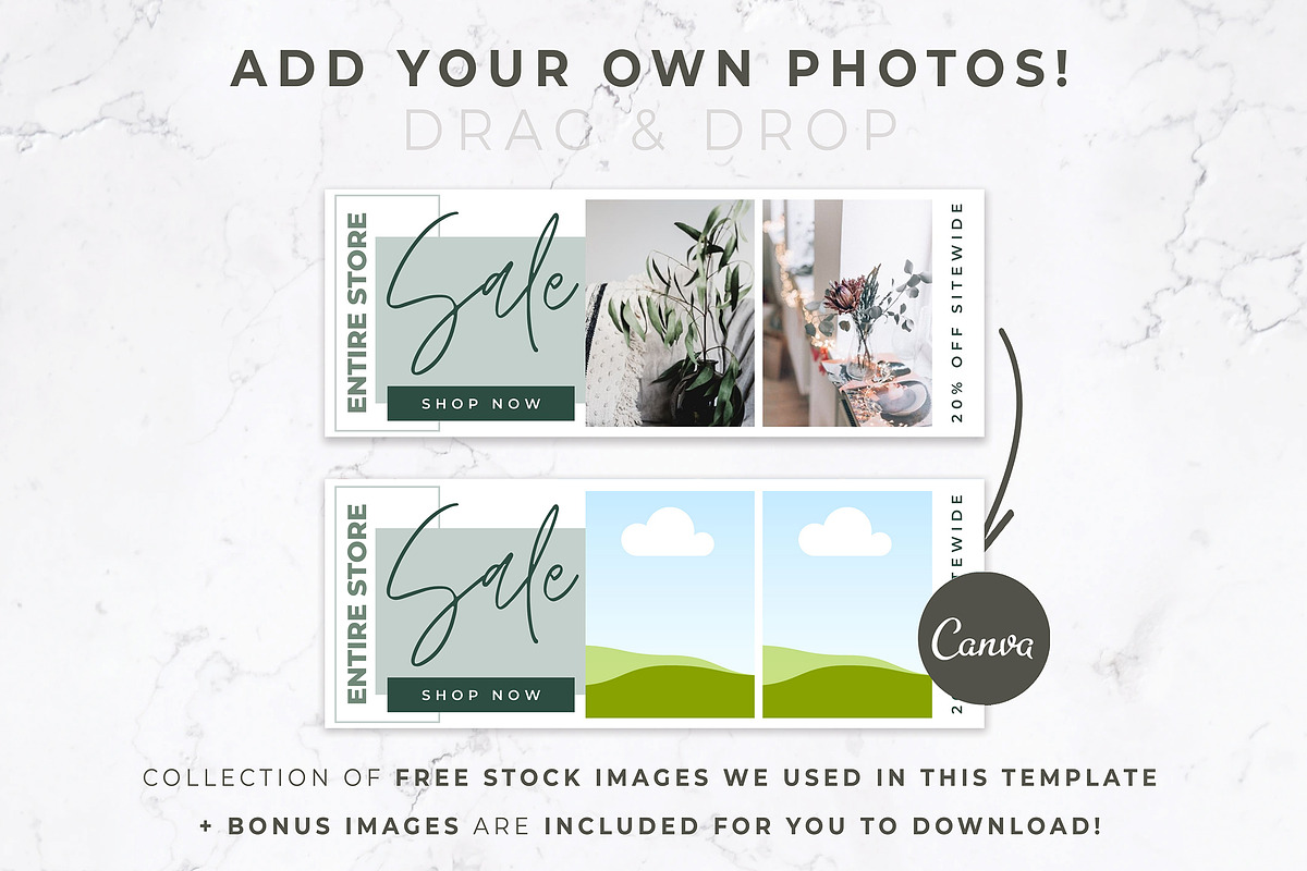 Website Banners for Canva | Green, a Templates & Theme by Thirty One Palms Studio (Photo 5 of 8)