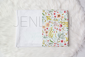 Minky Blanket Mockup FlatLay #4 PSD