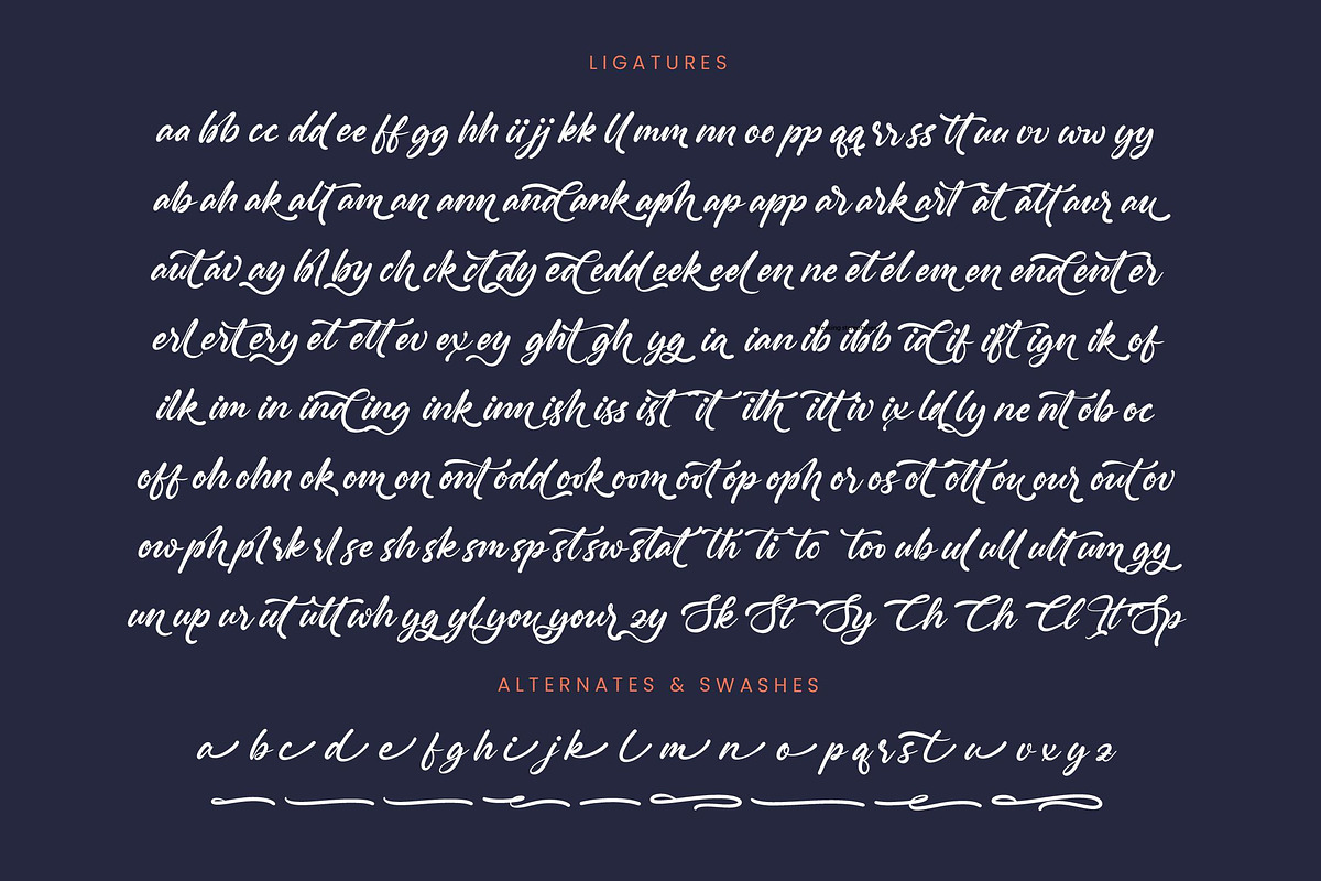 Monthly Raine Bold Calligraphy Font, a Script Font by stylishtype.co (Photo 19 of 20)