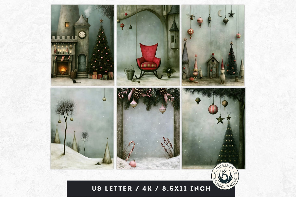 Surreal Moody Christmas Backdrops, a Background Graphic by ThatsDesignArt (Photo 10 of 15)