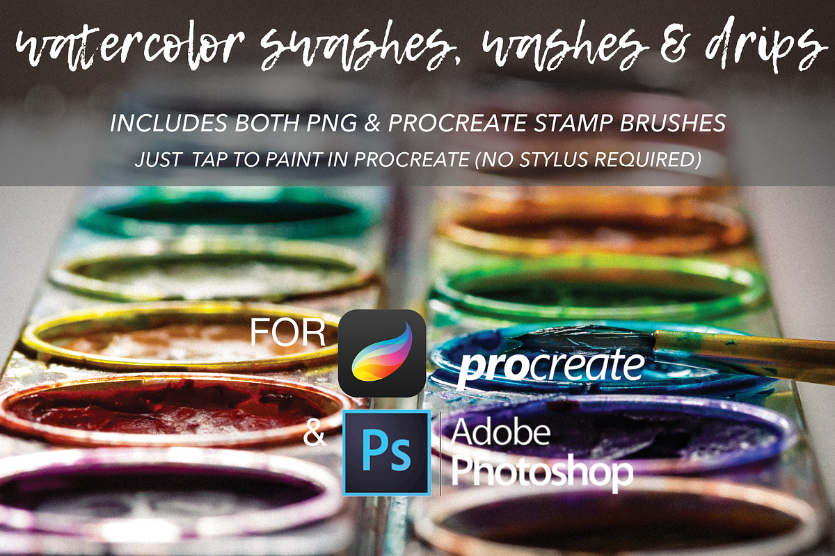 Watercolor Swashes, Washes & Drips, a Brush Add-On by Nancy Ingersoll (Photo 7 of 7)