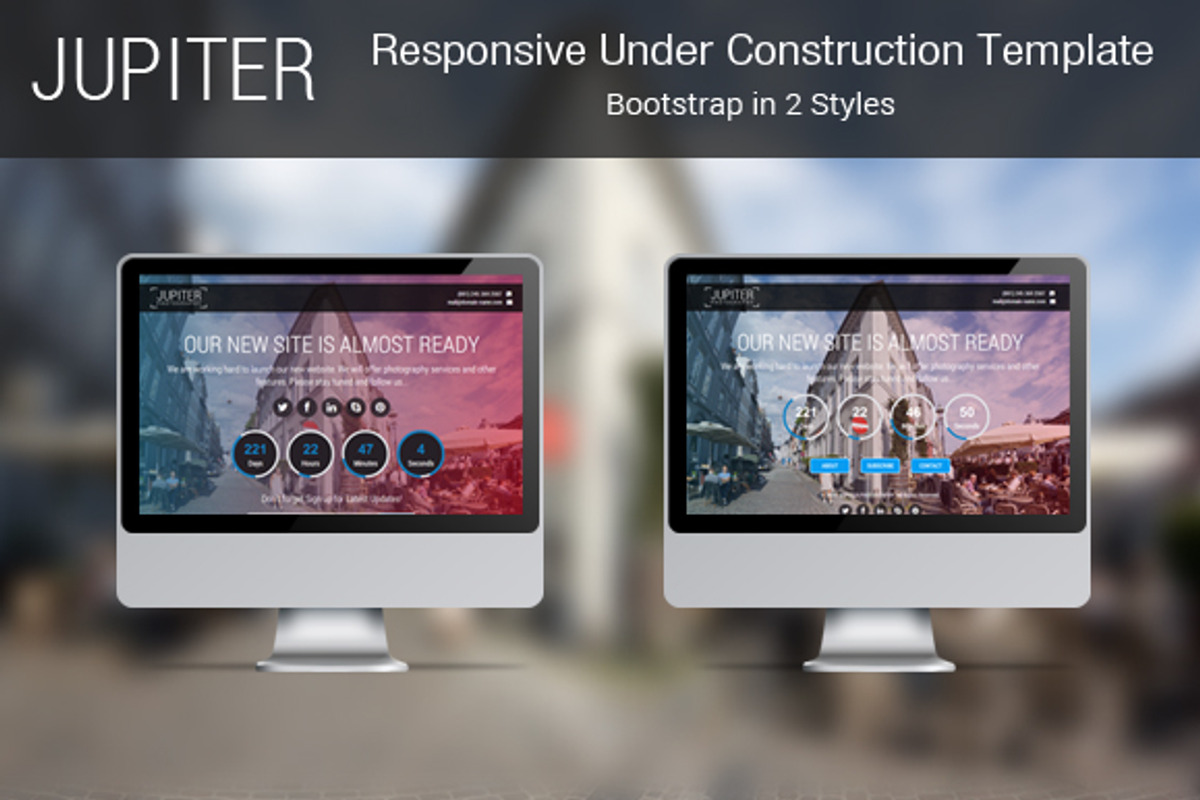 Jupiter Under Construction Bootstrap, a Bootstrap Template by Sainath Chillapuram