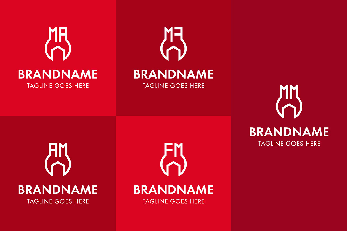 Letters MA AM MF FM MM Wrench Logo, a Branding & Logo Template by Pray Art Design Studio (Photo 2 of 2)
