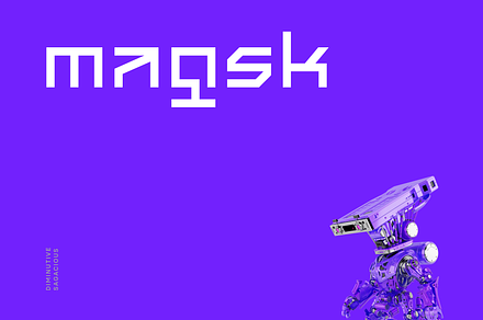 Magsk Futuristic Tech Font, a Font by baqoos