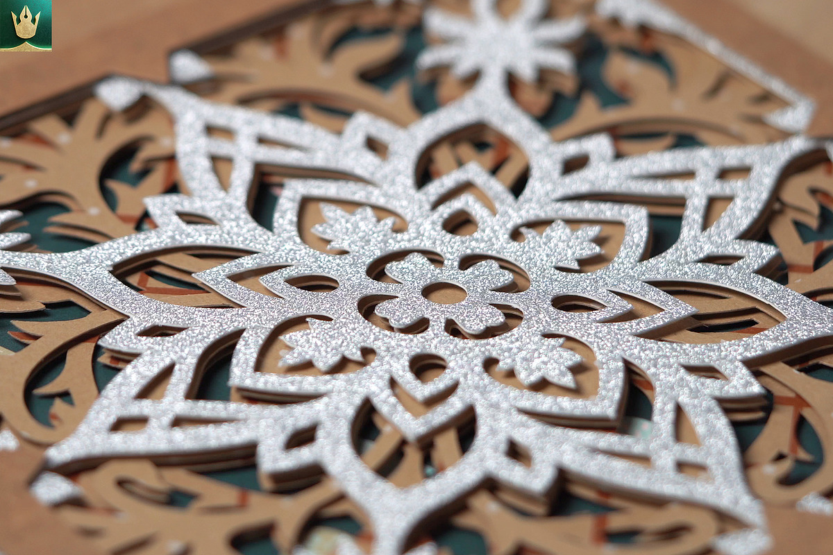 Decorative Mandala 3D Layered SVG, a Decorative Illustration by pixaroma (Photo 9 of 10)