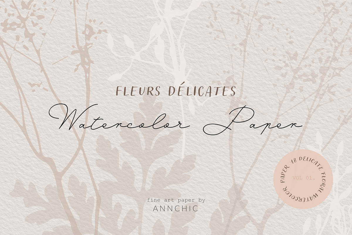 BUNDLE Floral watercolor paper, a Texture Illustration by Anna Sokol (Photo 3 of 71)
