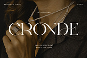 CRONDE || Elegant Luxury Serif, a Serif Font by ToniStudio (Thumbnail 1 of 10)