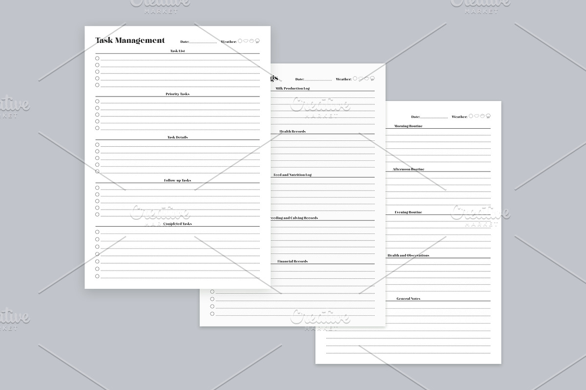 Generic Planning Pages Set V-07, a Stationery Template by shahsoft (Photo 2 of 3)