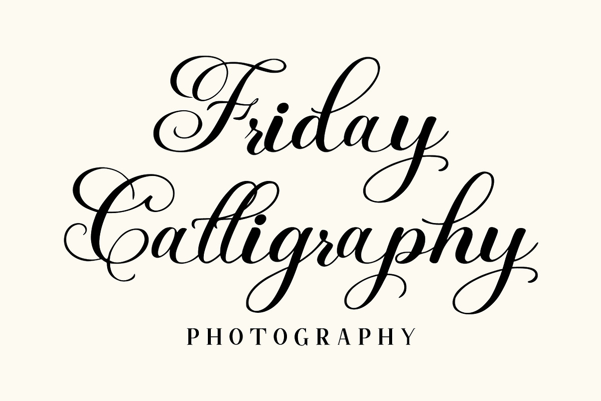 Friday Calligraphy, a Script Font by Aura Typeface (Photo 2 of 8)
