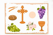 First Holy Communion. Vector set, a Seasonal Illustration by Tata Pilip (Thumbnail 2 of 8)