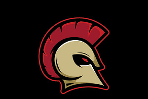 Spartan Helmet Logo design vector, a Branding & Logo Template by T.Vooka