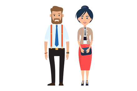 Businesspeople wear elegance cloth, a Person Illustration by robuart