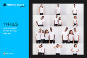4 Friends T-Shirt Mockup Set, a Shirt Mockup by Freeman Studio (Thumbnail 4 of 13)