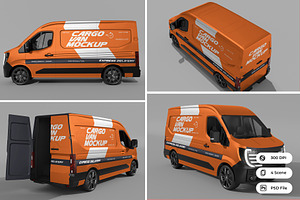 Cargo Van Mockup, an Advertising Mockup by Nathatype